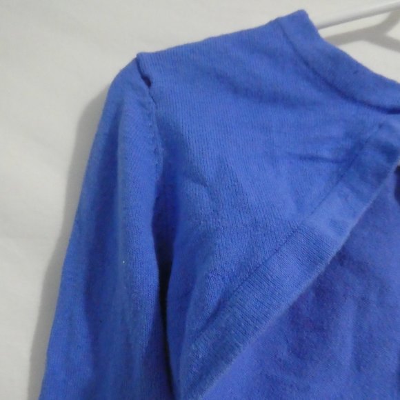 CHILDREN'S PLACE | small 5-6 | Blue Cardigan Shawl | Bow Design on Sleeves - Picture 3 of 12